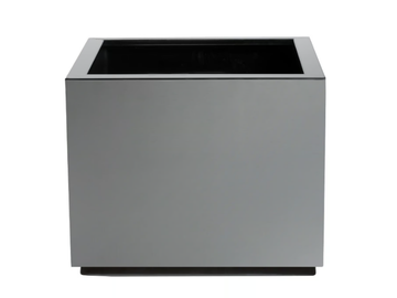 STEEL - Low square stainless steel plant pot with automatic watering by Hobby Flower - view 3